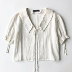 Романтичная блуза Asprin Fashion с объемными рукавами и завязками